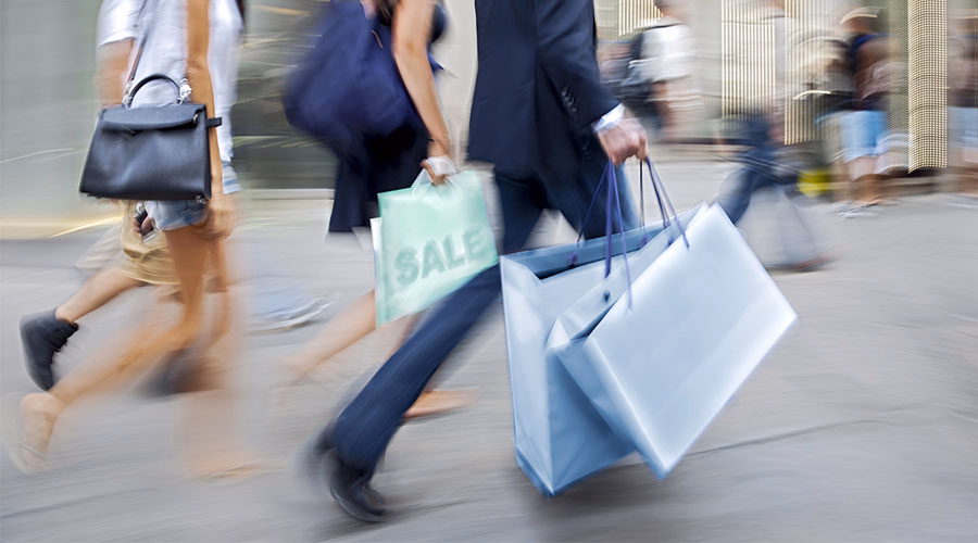 People with Shopping Bags
